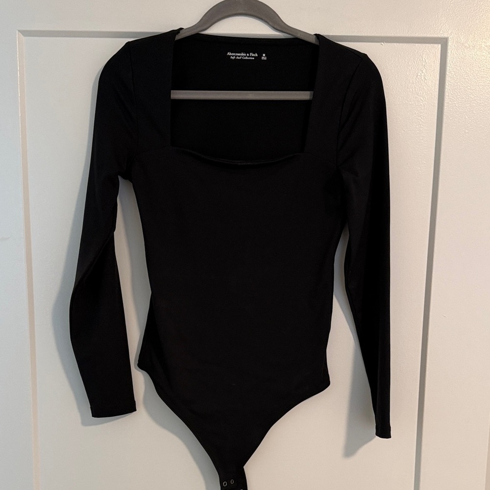 Abercrombie & Fitch Black Long Sleeve Bodysuit